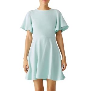 Shoshanna Lovisa Mint Flutter Sleeve Dress - Size 4